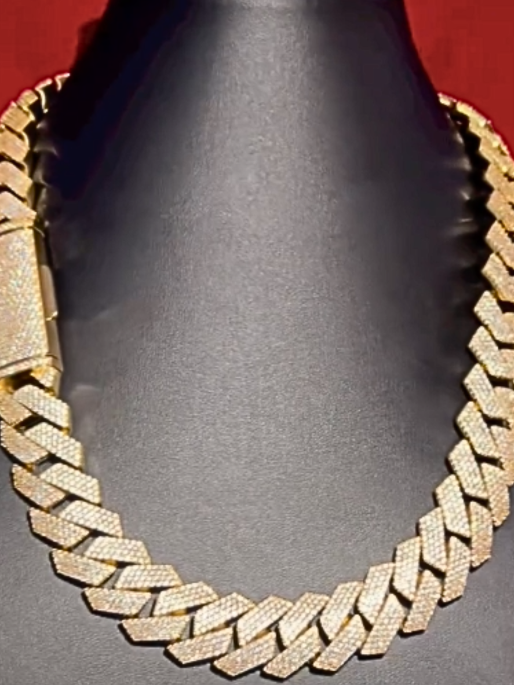 20mm Mens Silver Cuban Link Chain