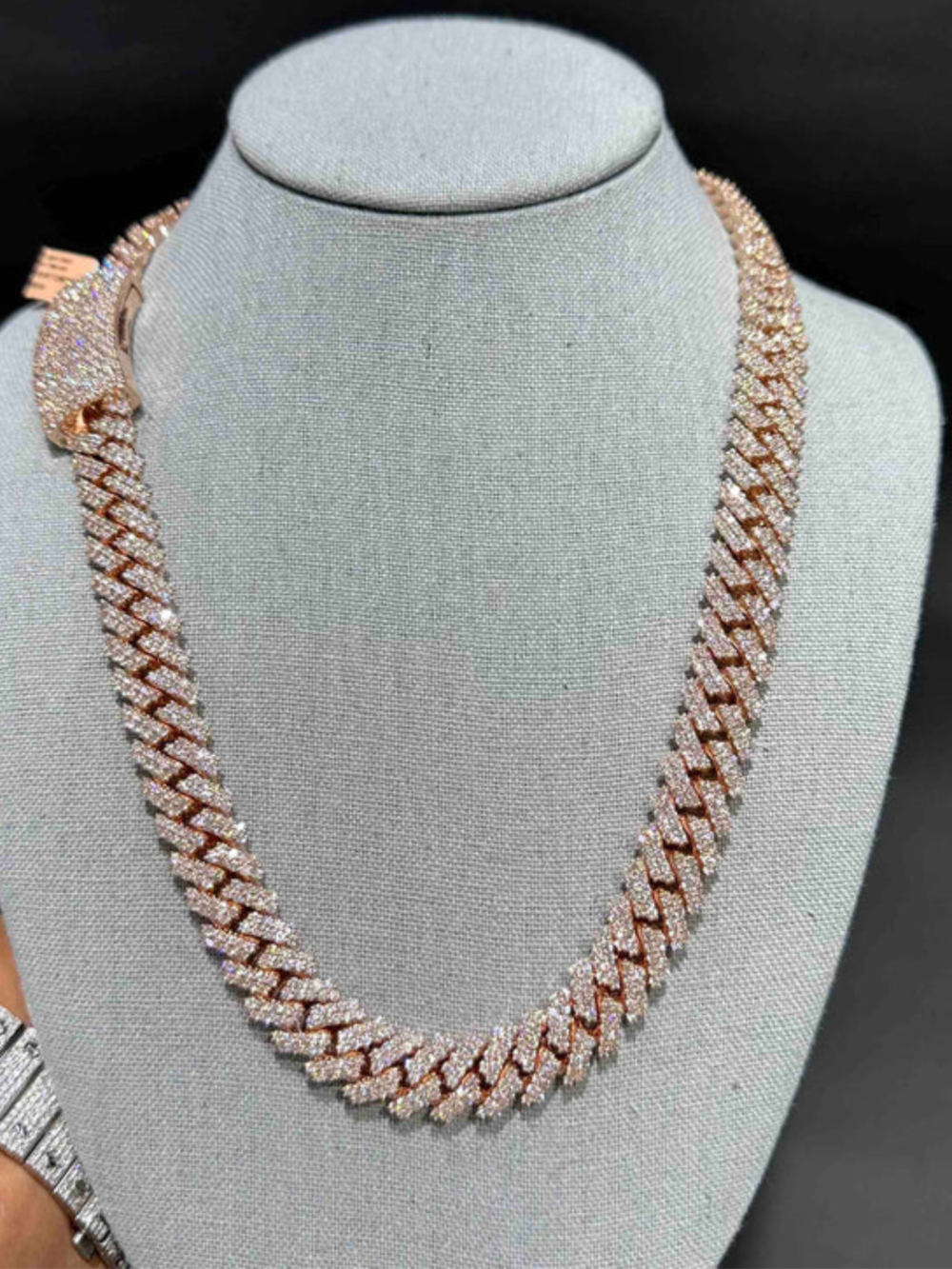 14mm Mens Silver Cuban Link Chain