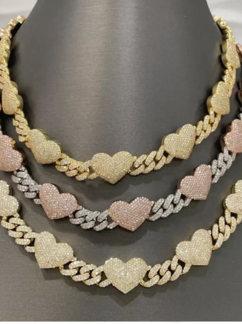 18mm mens silver cuban link chain