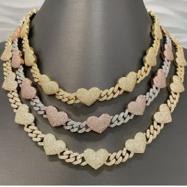 18mm mens silver cuban link chain - Image 2