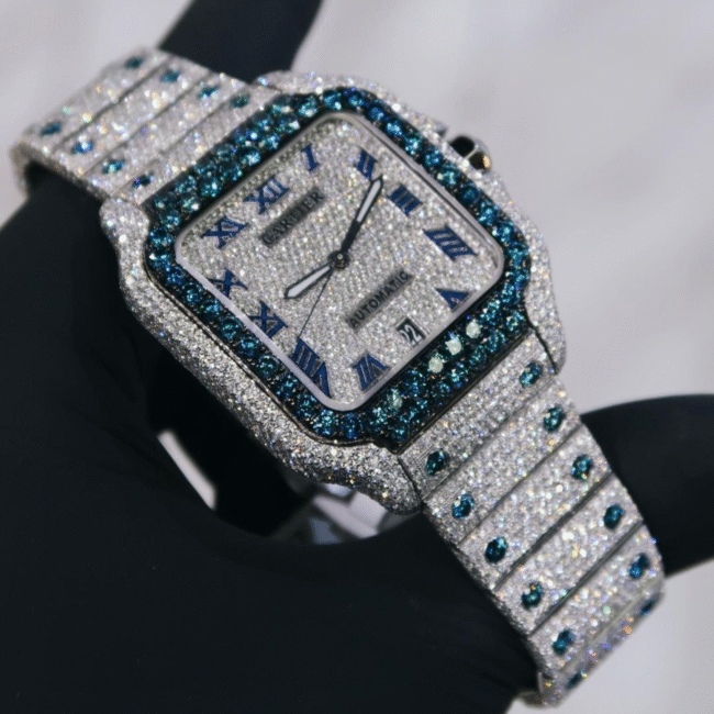 Fully iced out moissanite watch moissanite watches wholesale - Image 3