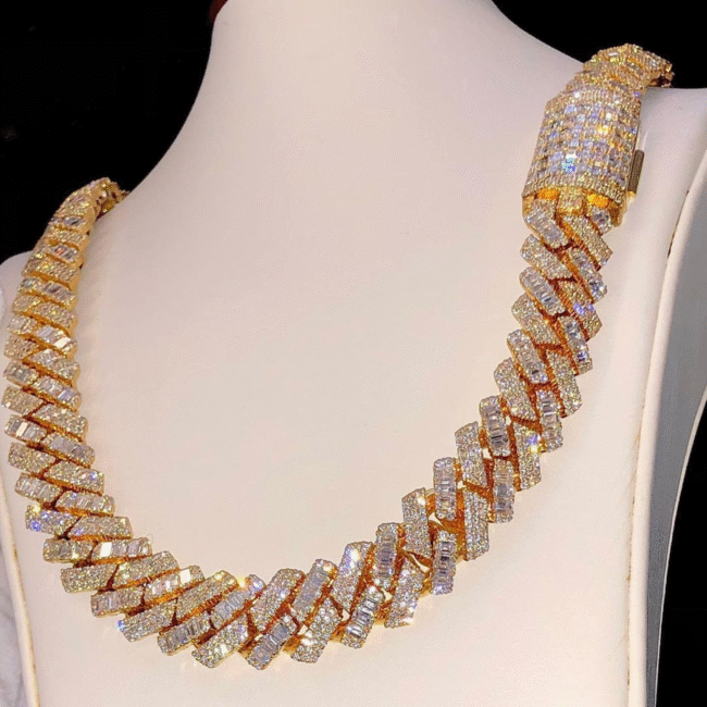 16mm mens silver cuban link chain - Image 4