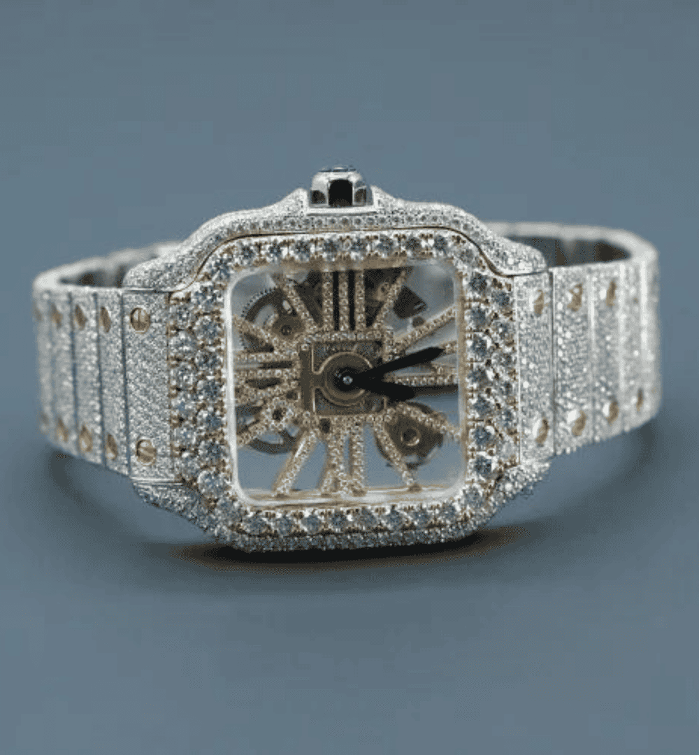 Full Shine Moissanite Watches Iced Finish for Men & Women