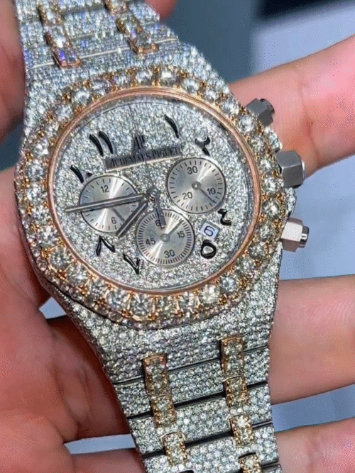 moissanite watch mens