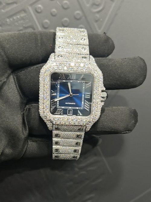 MEN'S ICED OUT WATCH | 44MM | 14K WHITE GOLD PLATED