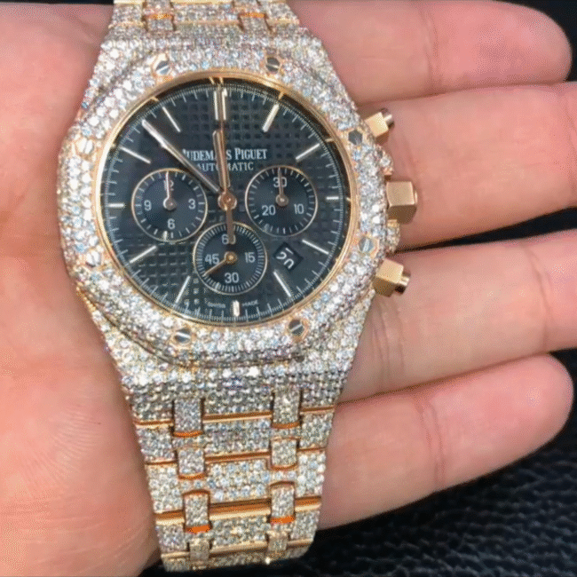 41mm moissanite diamond adumarse piguet watch - Image 2
