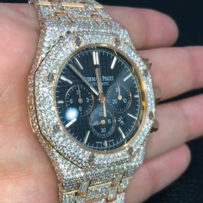 41mm moissanite diamond adumarse piguet watch - Image 3