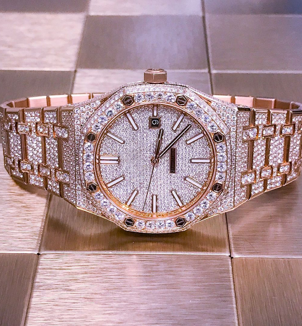 Stainless Steel Iced Out Luxury Watch for Daily Wear