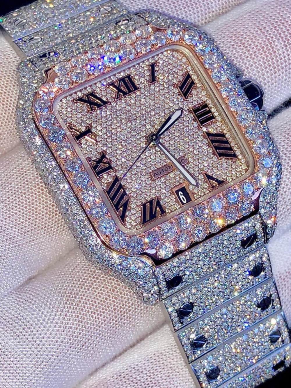 Iced Out Moissanite Watch With Premium Shine