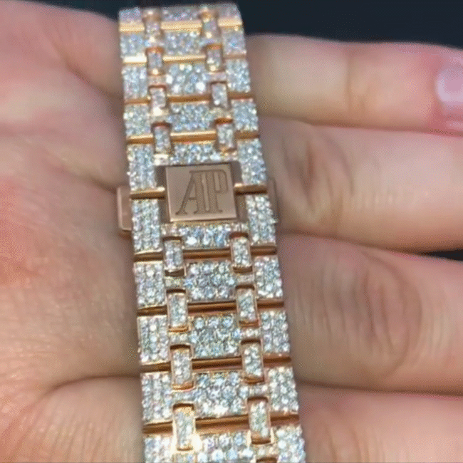 41mm moissanite diamond adumarse piguet watch - Image 4