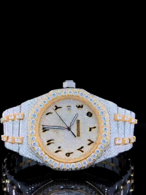 Stainless Steel Iced Out VVS Moissanite Watch for Anniversary