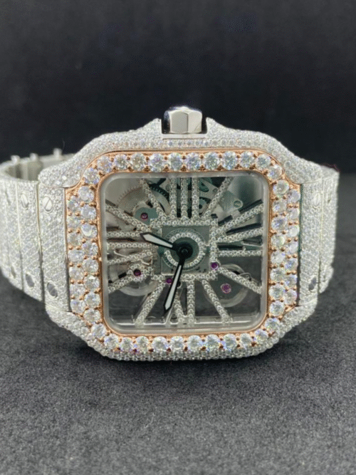 MEN'S ICED OUT WATCH | 44MM | 14K WHITE GOLD PLATED