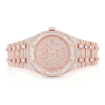 Moissanite bust down Steel iced out watch