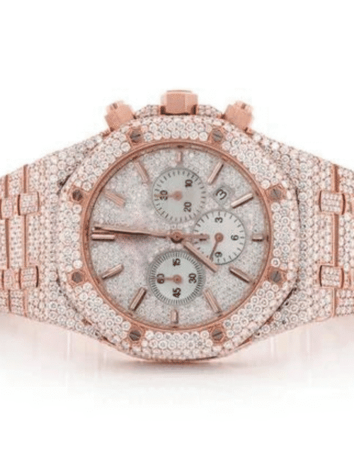 Classic Moissanite Diamond Iced Out Bust Down Automatic Watch