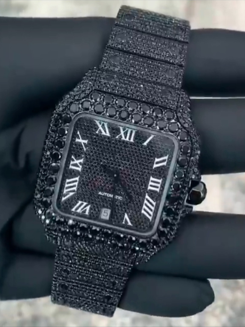 Moissanite Diamond Iced Out Bust Down Watch Luxury Timepiece
