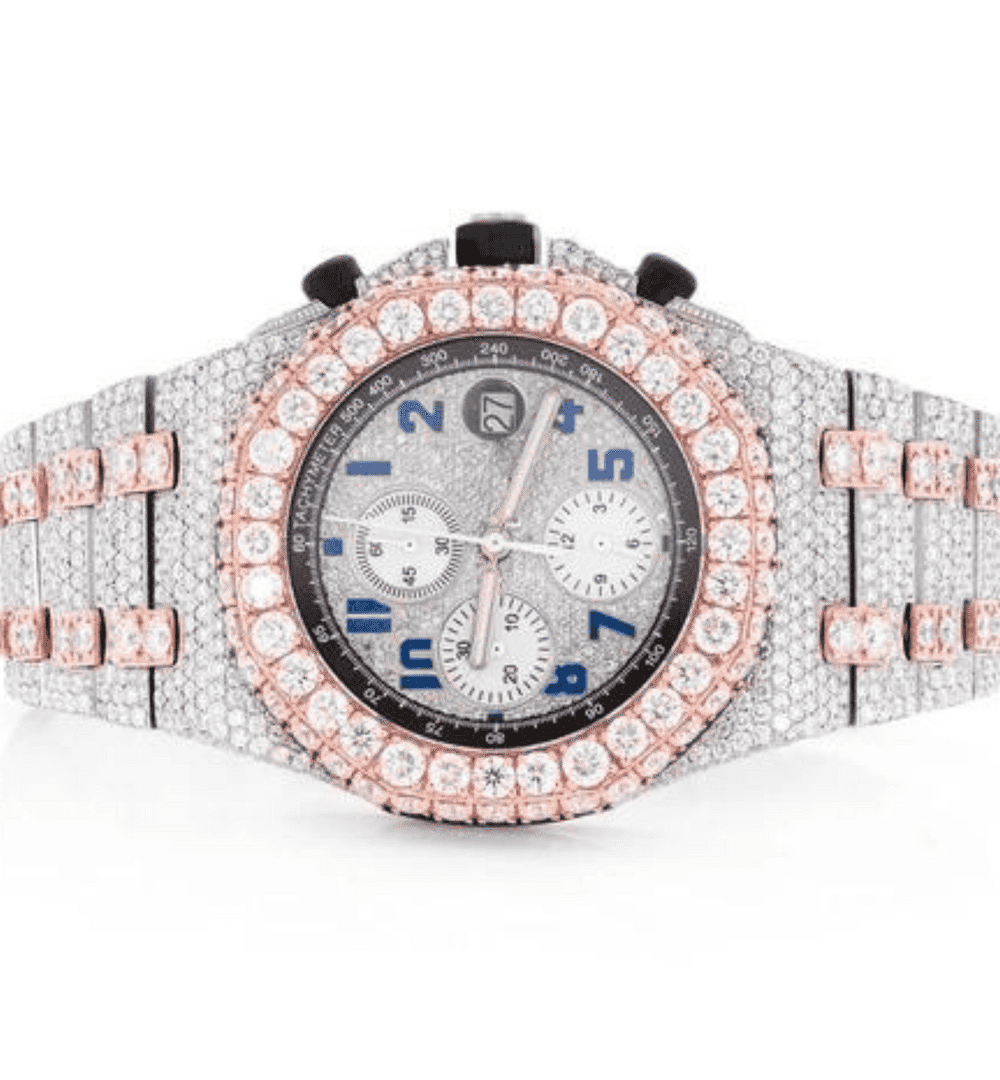 Royal Frost Full-Diamond-Look Moissanite Watch