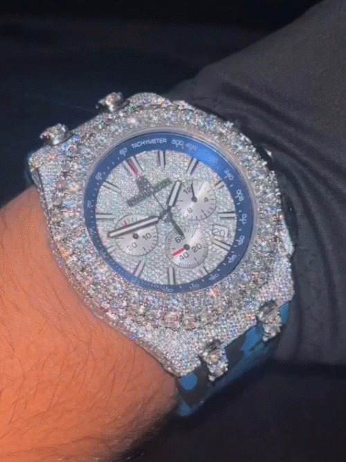 Moissanite bust down cartier watch