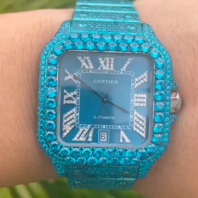 Diamond Moissanite Iced Out Cartier Watches