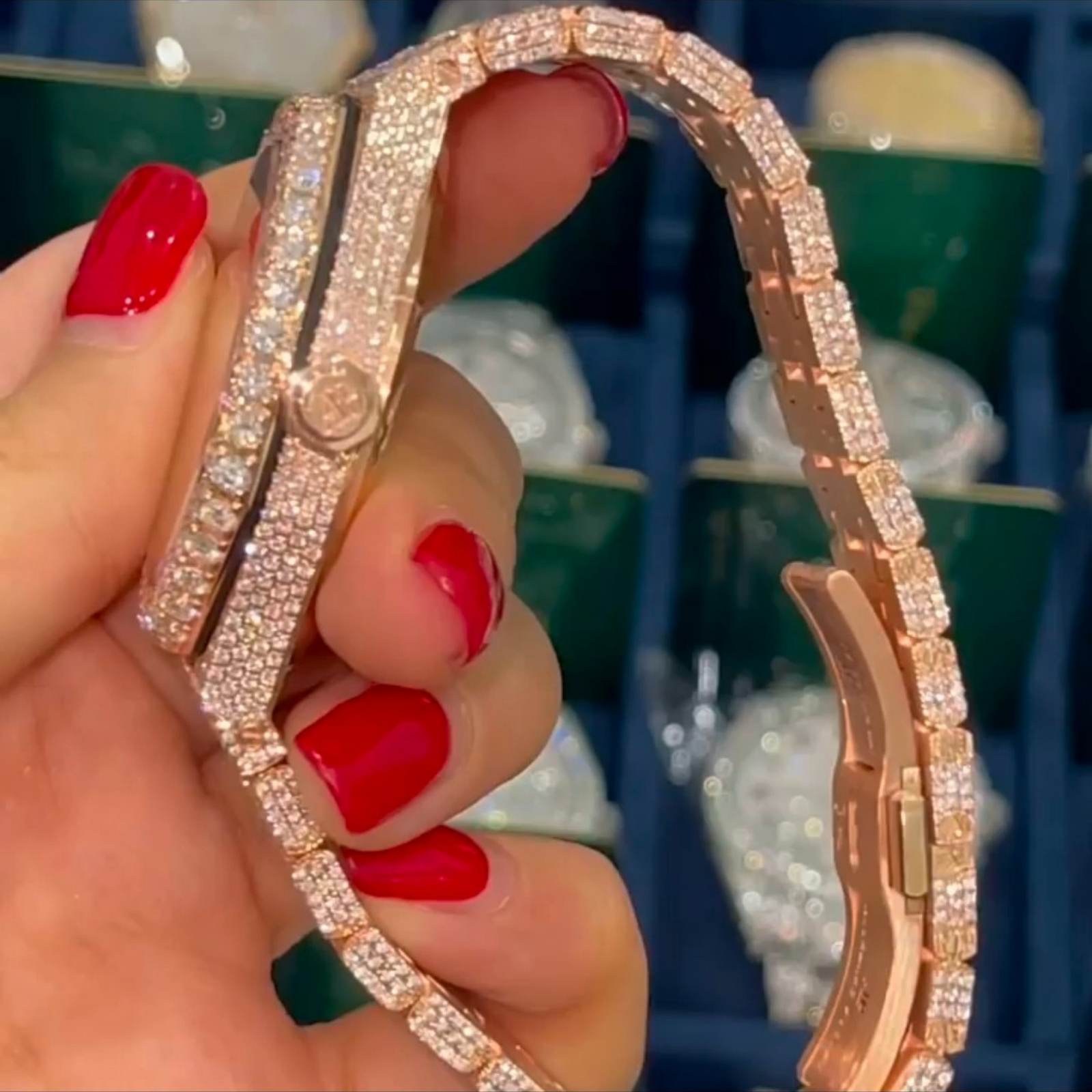 Moissanite bust down cartier watch