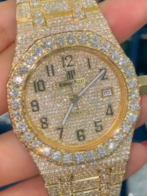 Moissanite bust down cartier watch