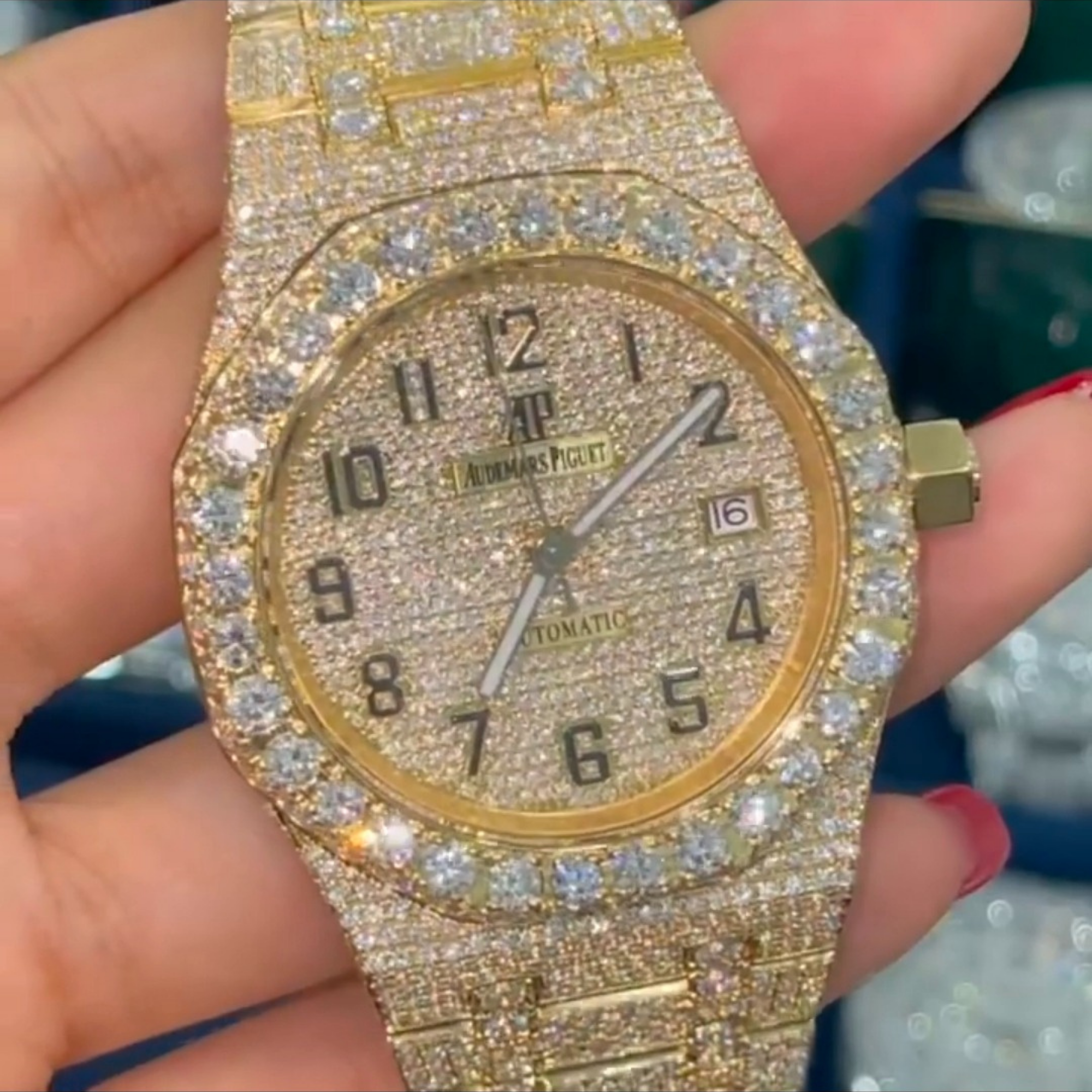 Moissanite bust down cartier watch