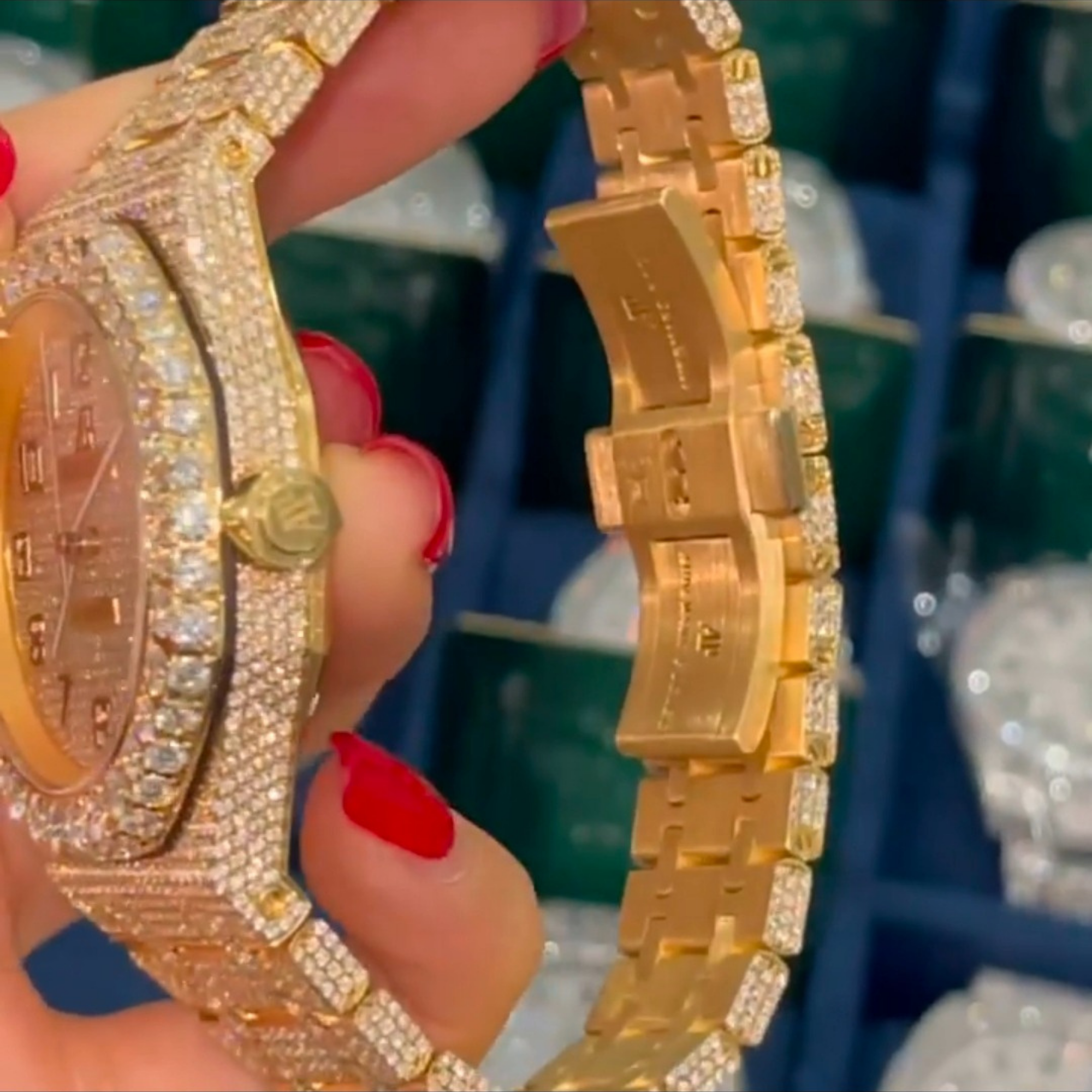 Moissanite bust down cartier watch