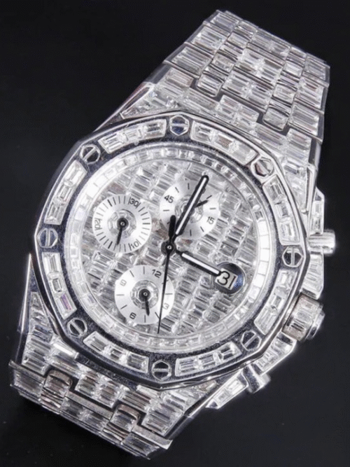 Iced Out Moissanite Watch Hip Hop Automatic Watch For Men