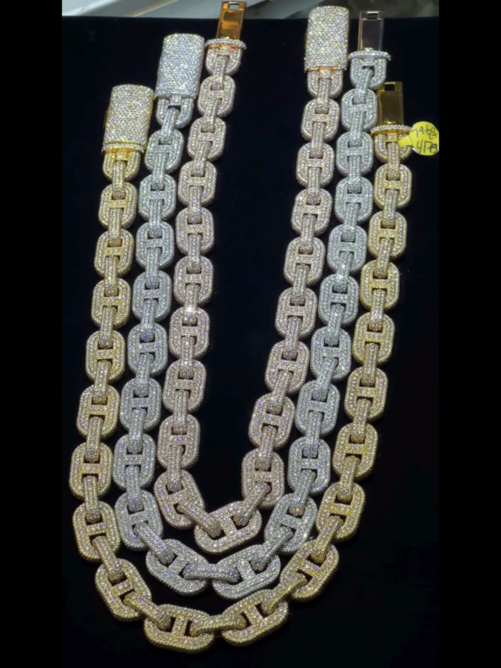 16mm Mens Silver Cuban Link Chain