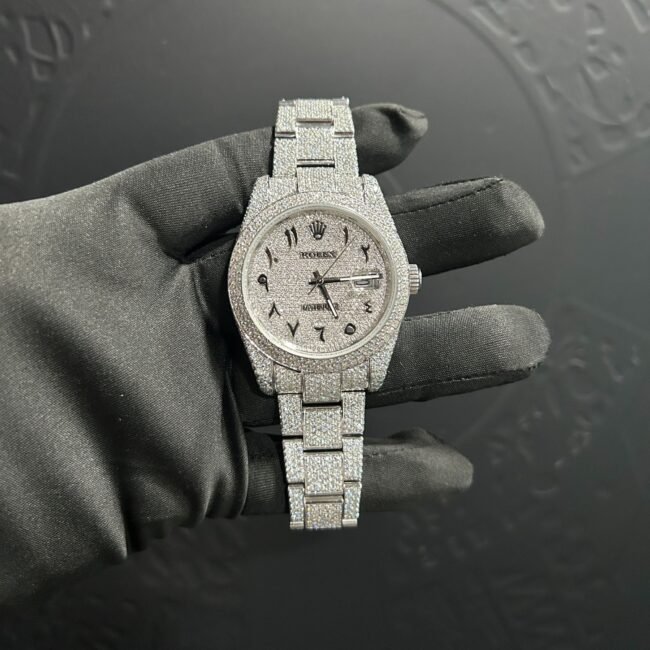 moissanite watch rolex