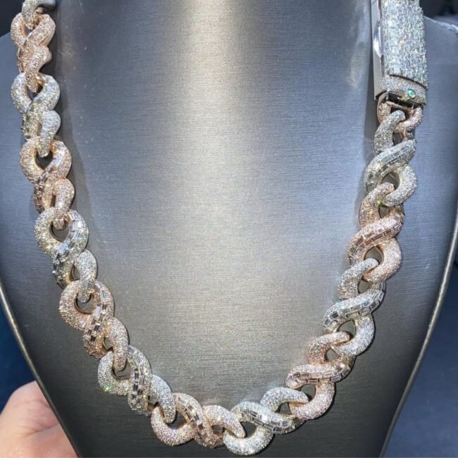 20mm mens silver cuban link chain - Image 3