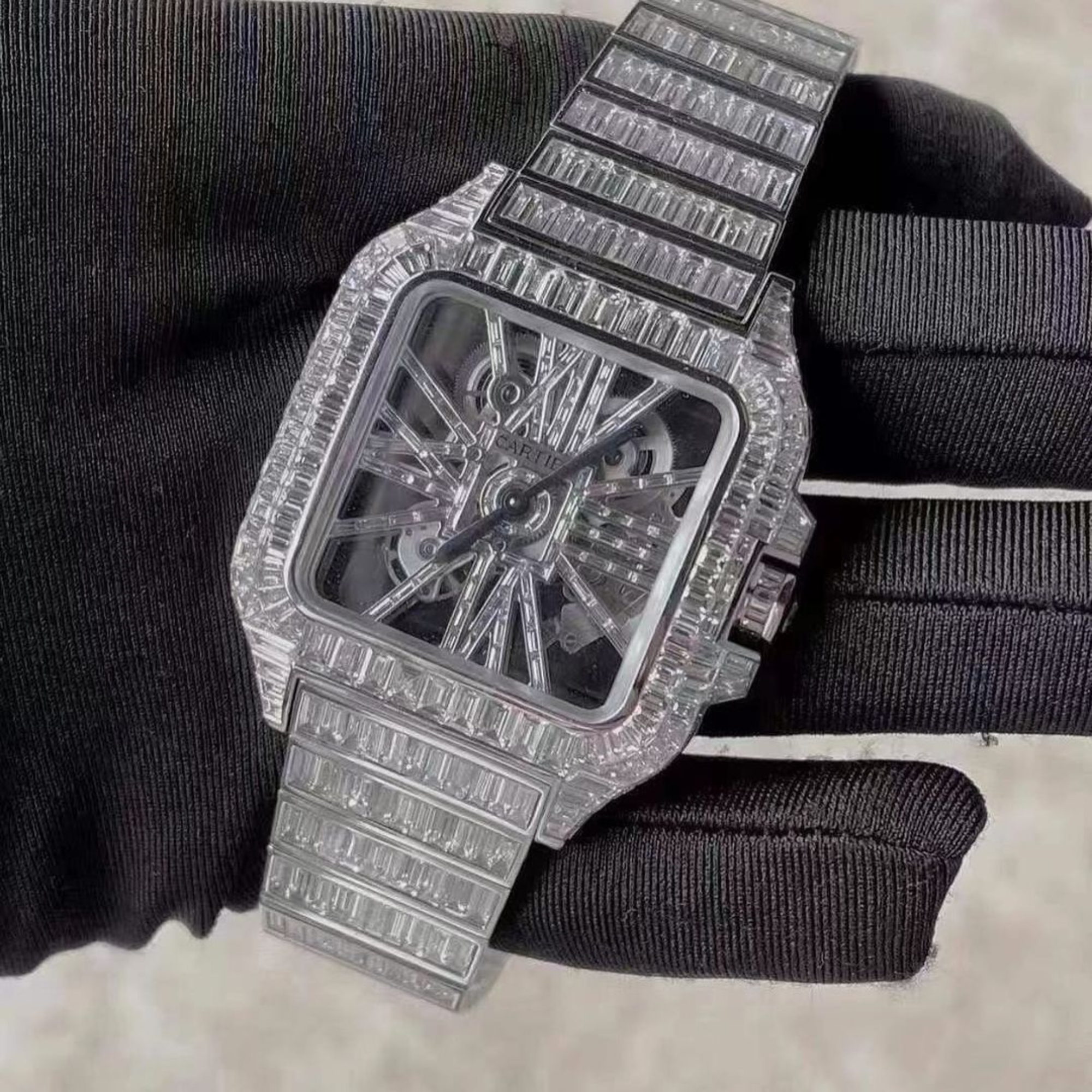 Diamond Moissanite Iced Out Cartier Watches