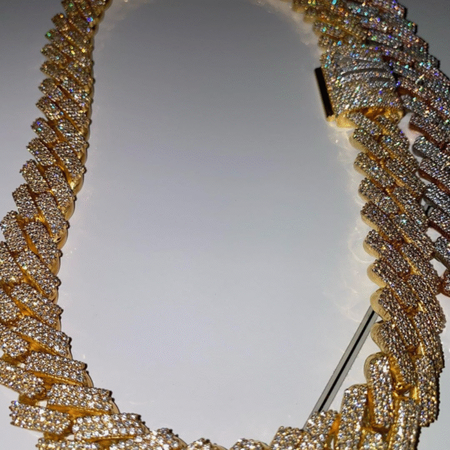 16mm mens silver cuban link chain - Image 3