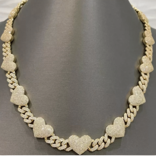 18mm mens silver cuban link chain - Image 3