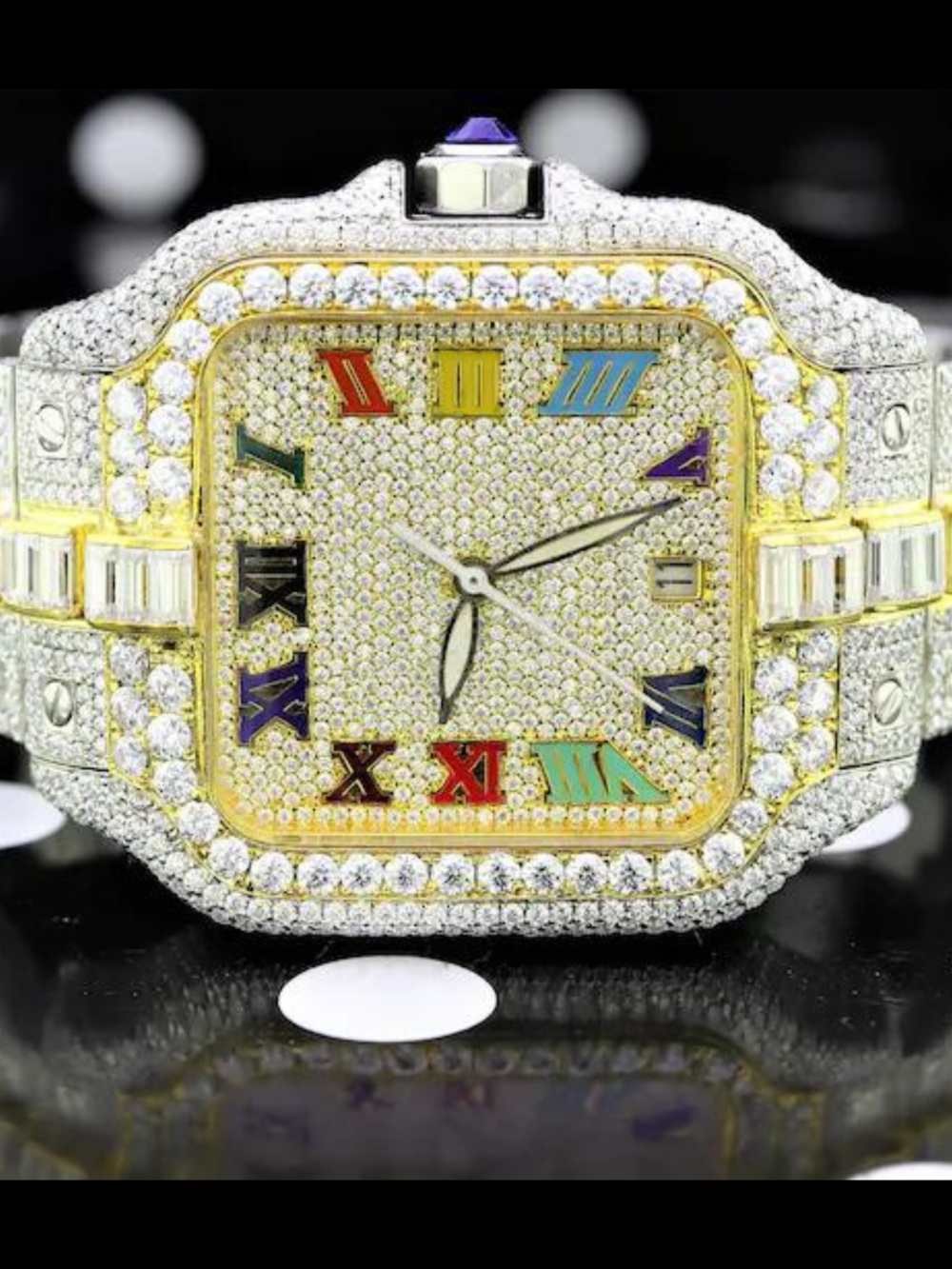 Moissanite Watch Mens