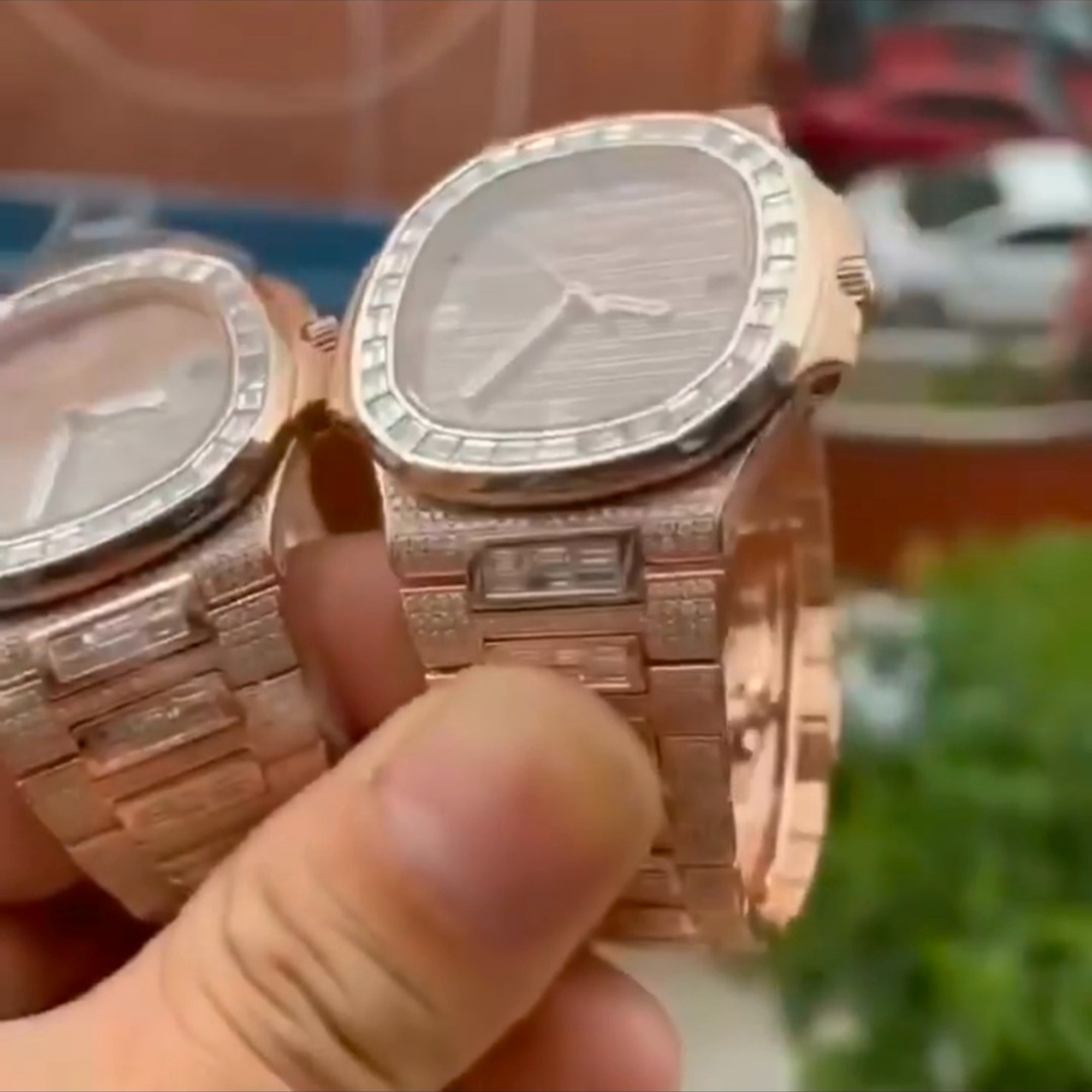 Moissanite bust down cartier watch