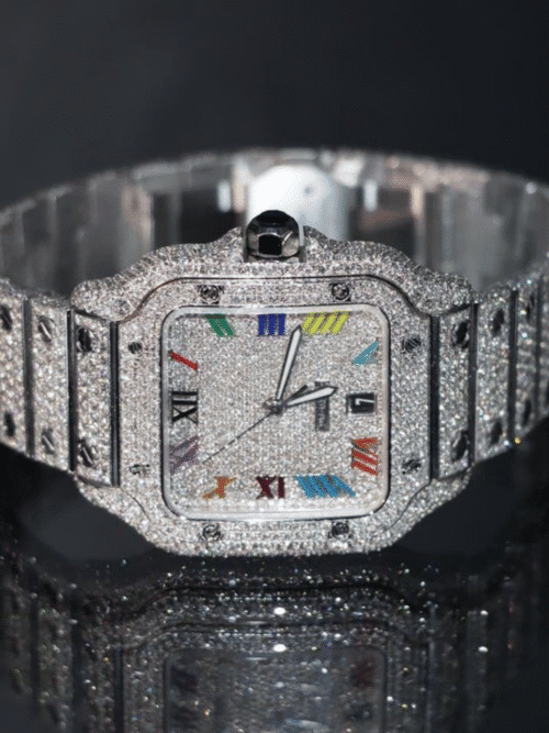 Stainless Steel Iced Out VVS Moissanite Watches