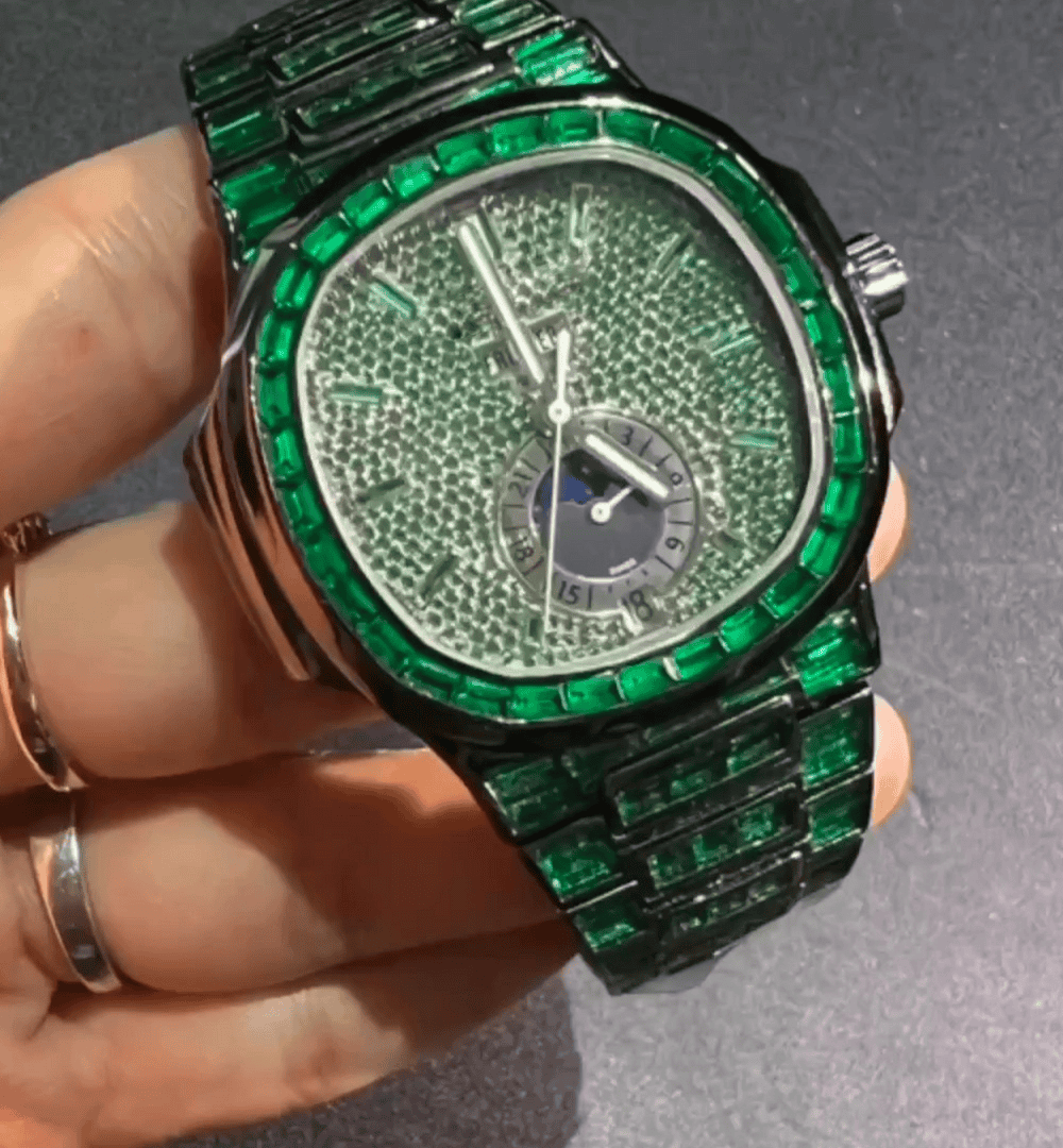 Iced Out Moissanite Diamond Style Watch