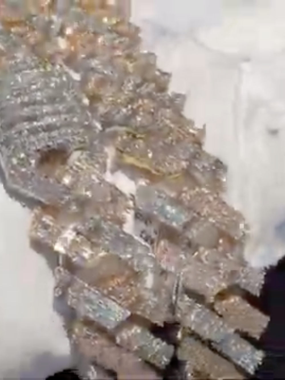 16mm Mens Silver Cuban Link Chain Moissanite