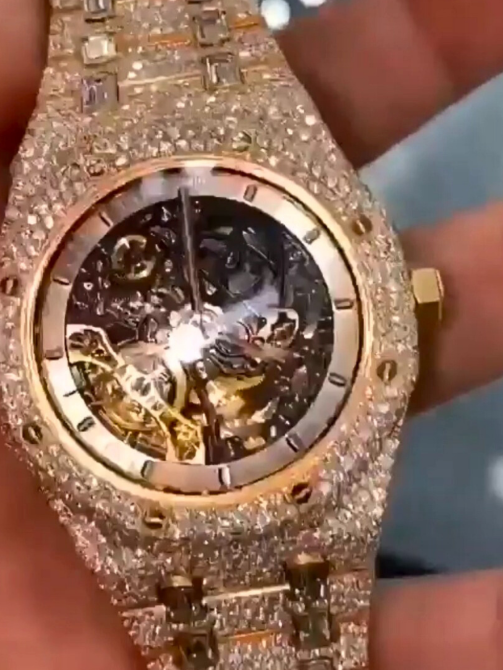 Opulent Iced Out Moissanite Watch for Royal Style