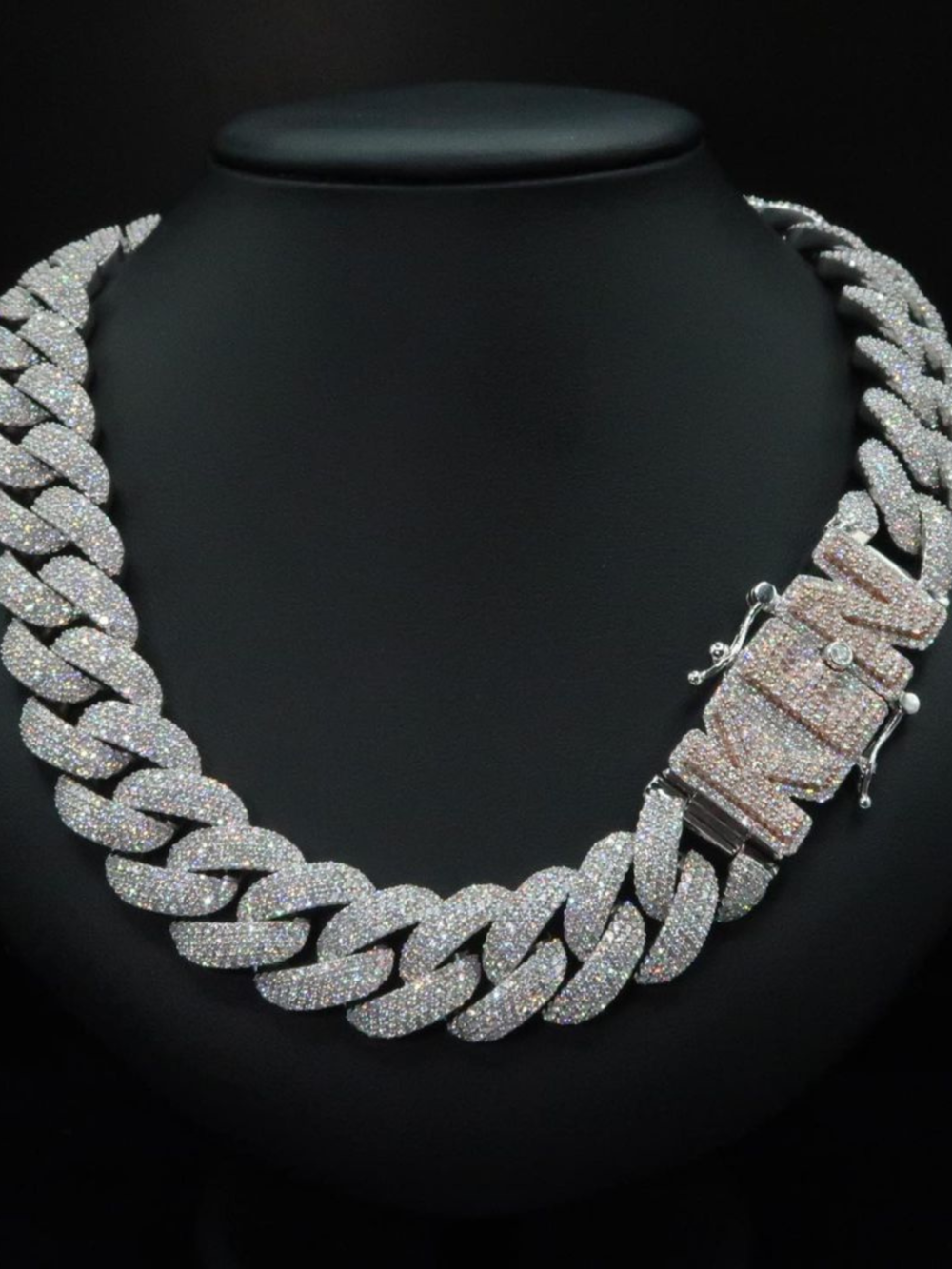 22mm Mens 10k Cuban Link Chain 900 GRMS 925 SILVER VVS MOISSANITE