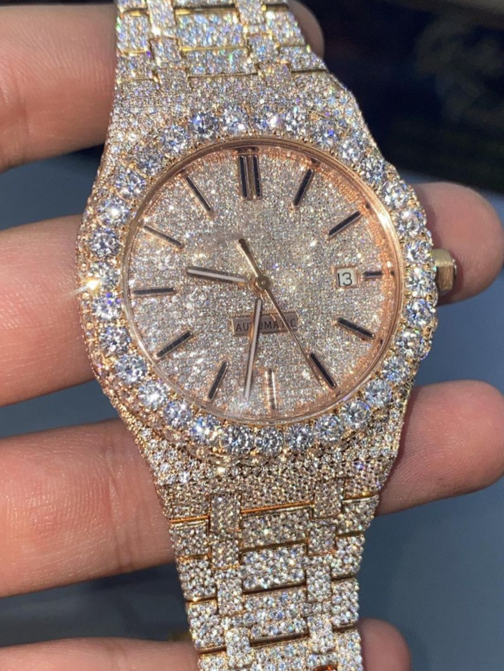 Iced Out Moissanite Diamond Watch for Bold Luxury Fashion Looks