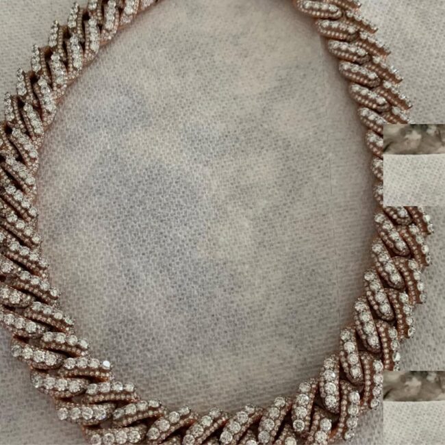 Moissanite Cuban link chain