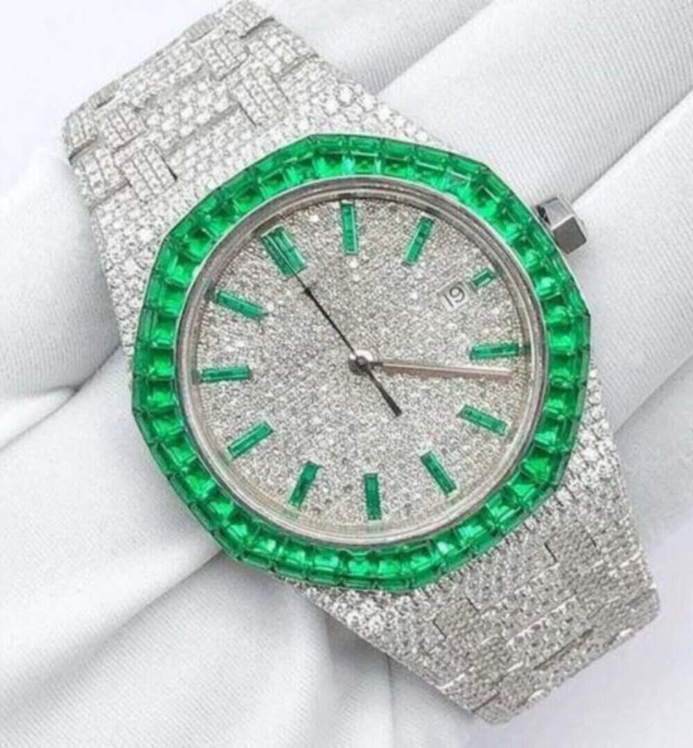 Moissanite Diamond Chronograph Watch for Daily Style