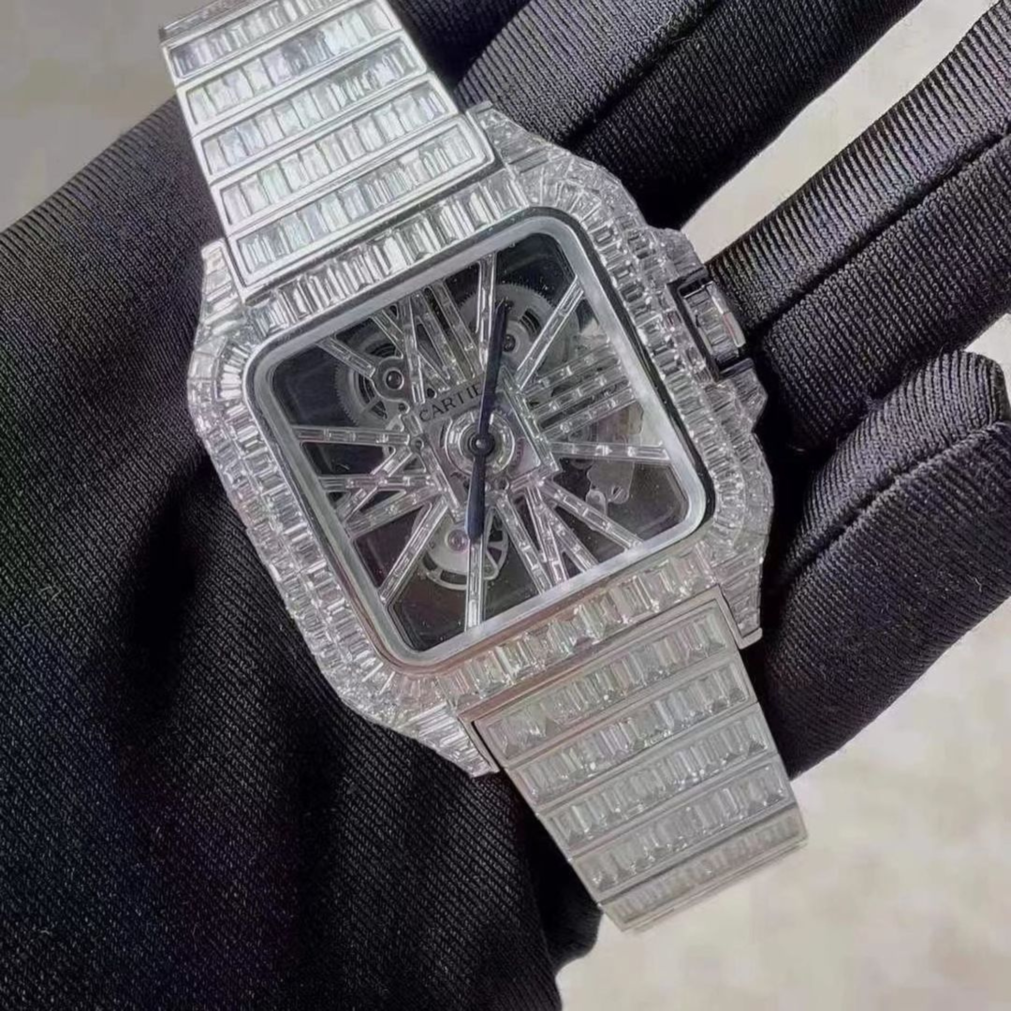 Diamond Moissanite Iced Out Cartier Watches