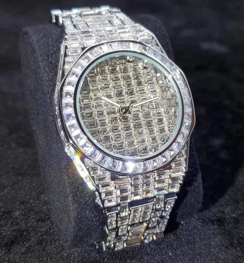 Iced-Out Bust Down Moissanite Luxury Watch