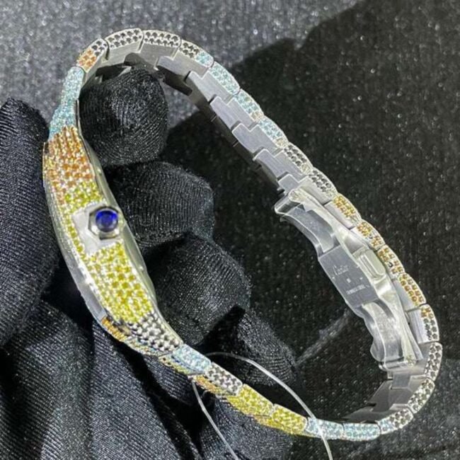 iced out cartier watch