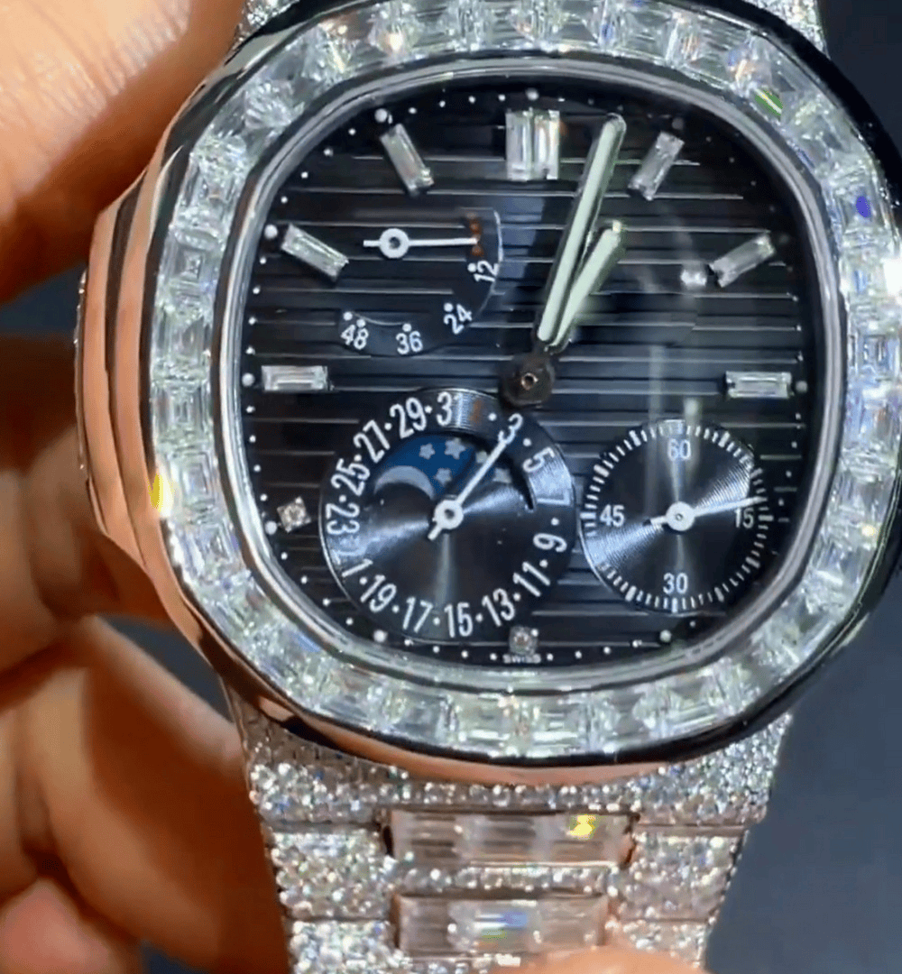 Men's Automatic VVS Moissanite Watch