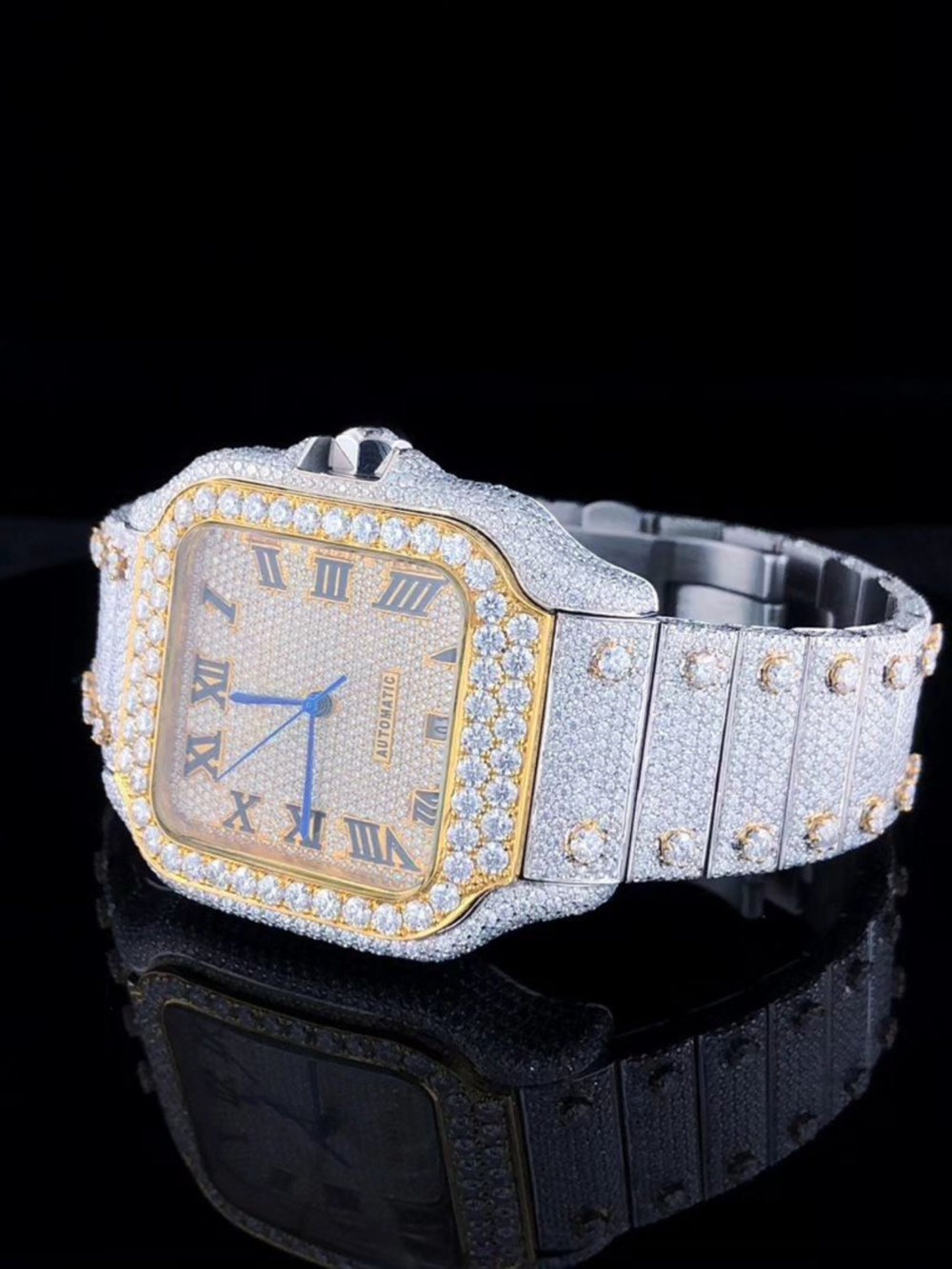 Moissanite Diamond Watch Elegant Sparkle Stylish