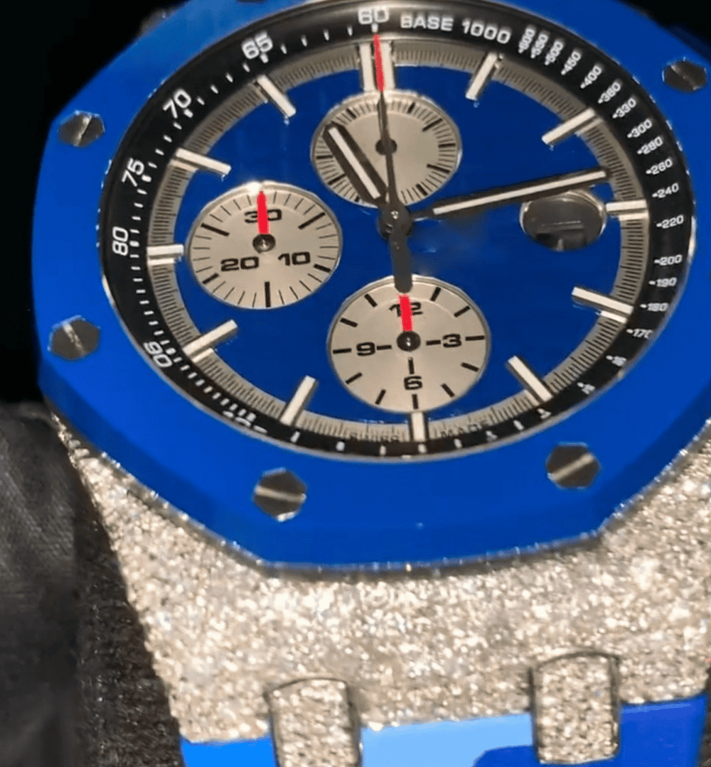 Iced-Out Moissanite Watch Luxury Fashion