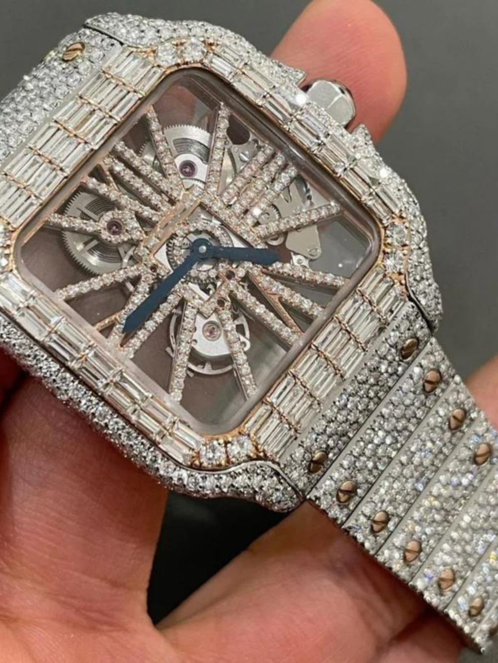 Moissanite Watch Mens